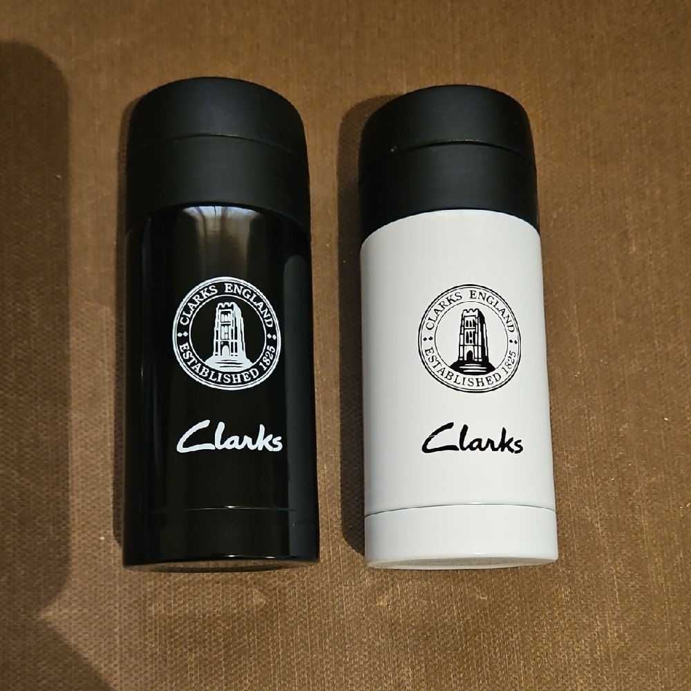 Clarks Black and White Insulated Tumblers
